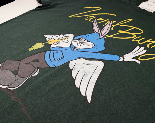 VINTAGE VARREL BUNNY TEE / D.GREEN